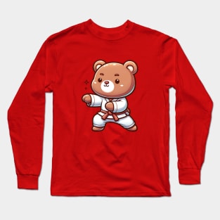 Cute Kungfu Bear Long Sleeve T-Shirt